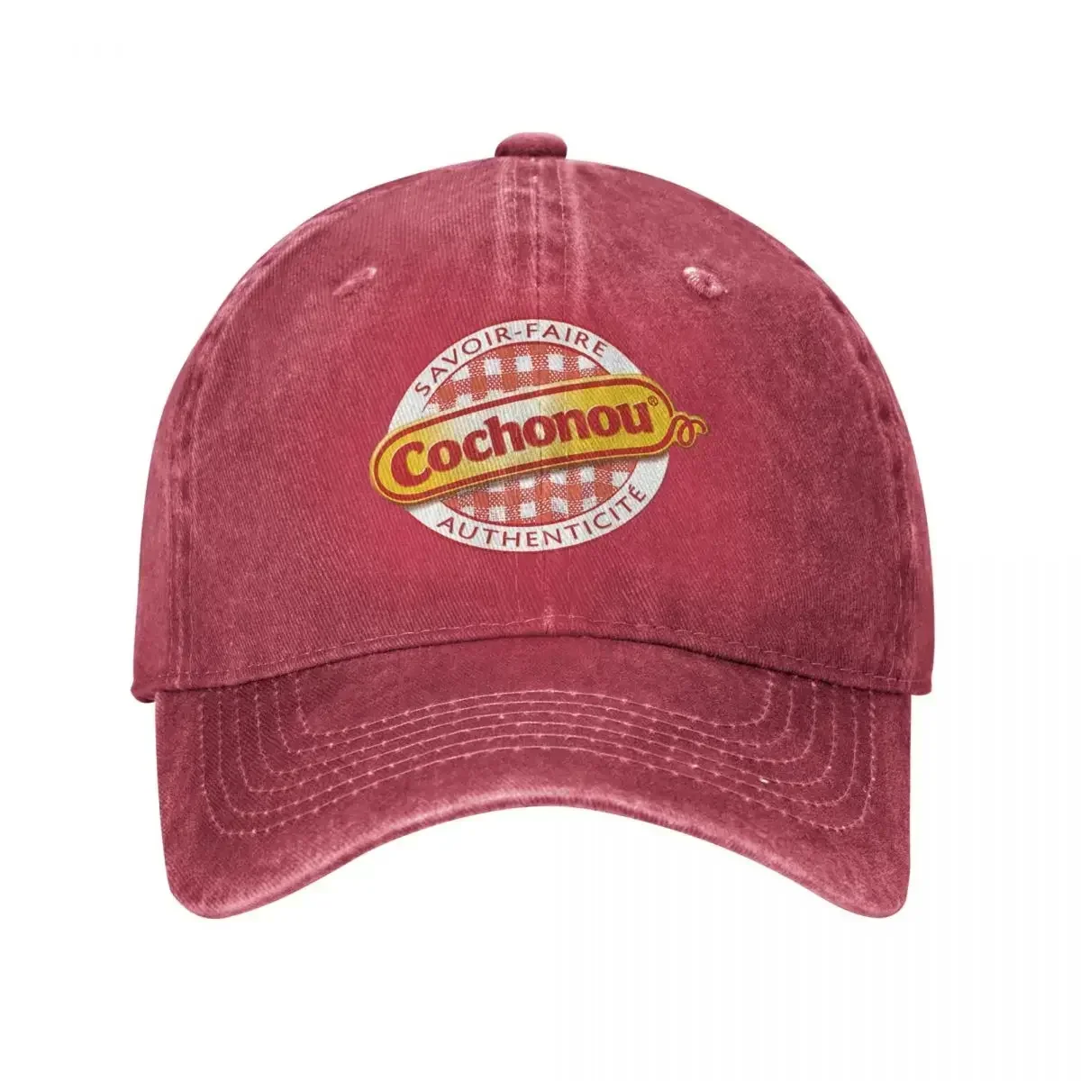

2023 New Cochonou Baseball Cap Vintage Distressed Washed Red Plaid Style Headwear Men Women Outdoor Running Golf Gift Caps Hat