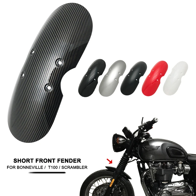 Motorcycle Short Front Fender Mask Splash Mudguard Fairing Fit For Bonneville Scrambler T100 For Thruxton 900 2001-2016 2015