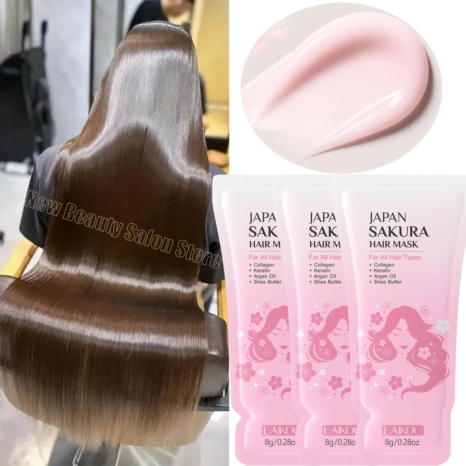 

Biotin Collagen Keratin Hair Mask 5 Seconds Repair Damage Dry Frizz Soften Hair Scalp Care Hair Straightening Beauty Health