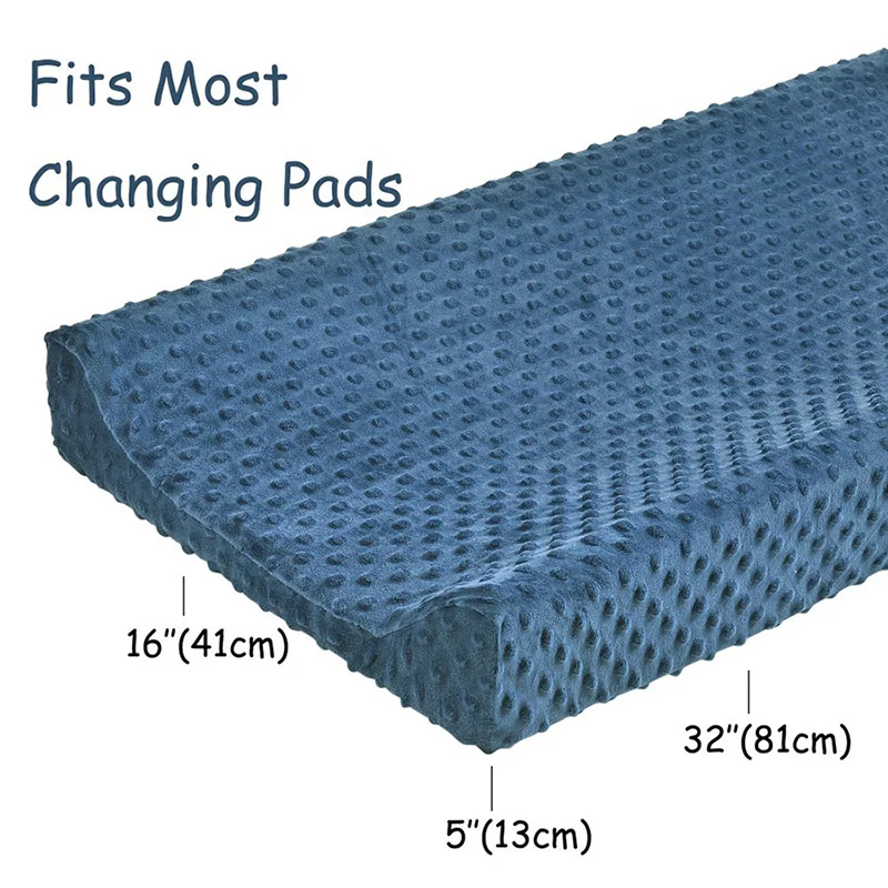 Changing Pad Cover Ultra Soft Minky Dots Plush Changing Table Covers for Baby Boys and Girls Solid Color