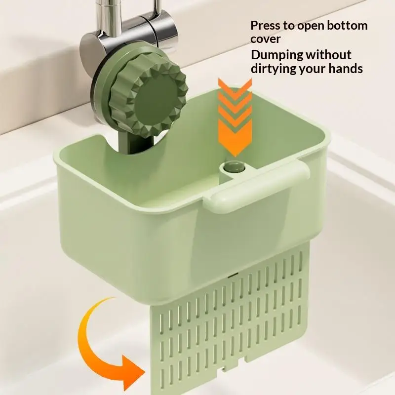 

New Sink Drain Strainer Bask Sink Washing Basin Anti Leak Filter Basin Suction Cup Rack One Click Press Type Grid Drain Storage