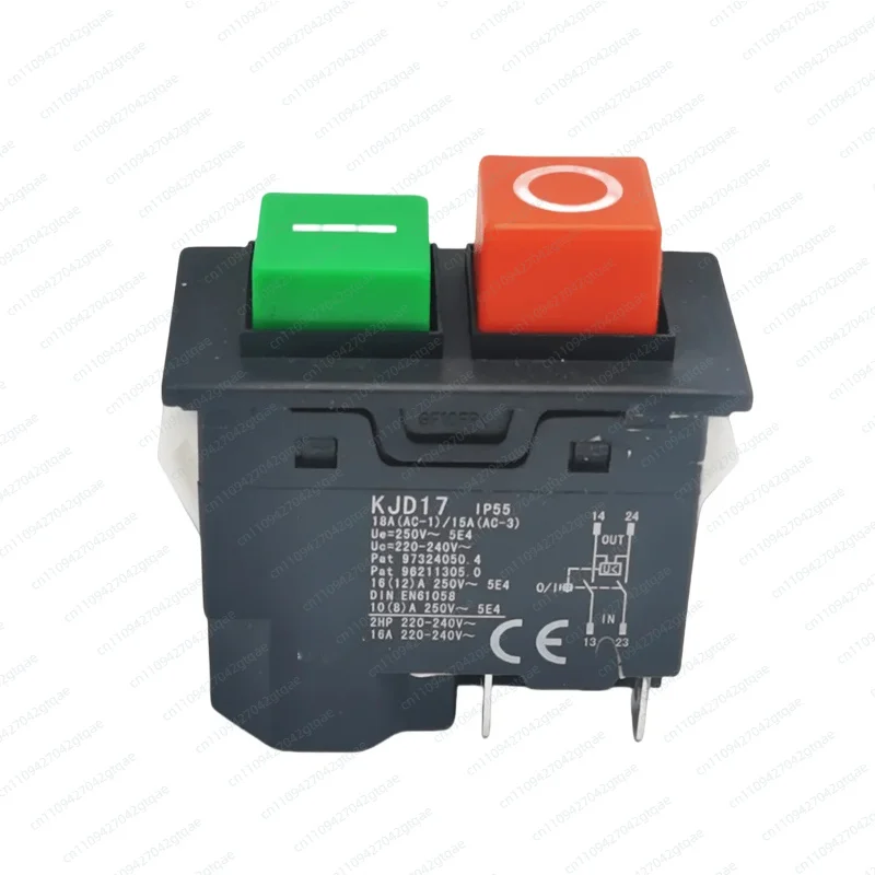KJD17 IP55 Waterproof Push Button Electromagnetic Switch 4 Pin AC250V 16A MagnetIc Starter Power Tool Safety Switches for Machin