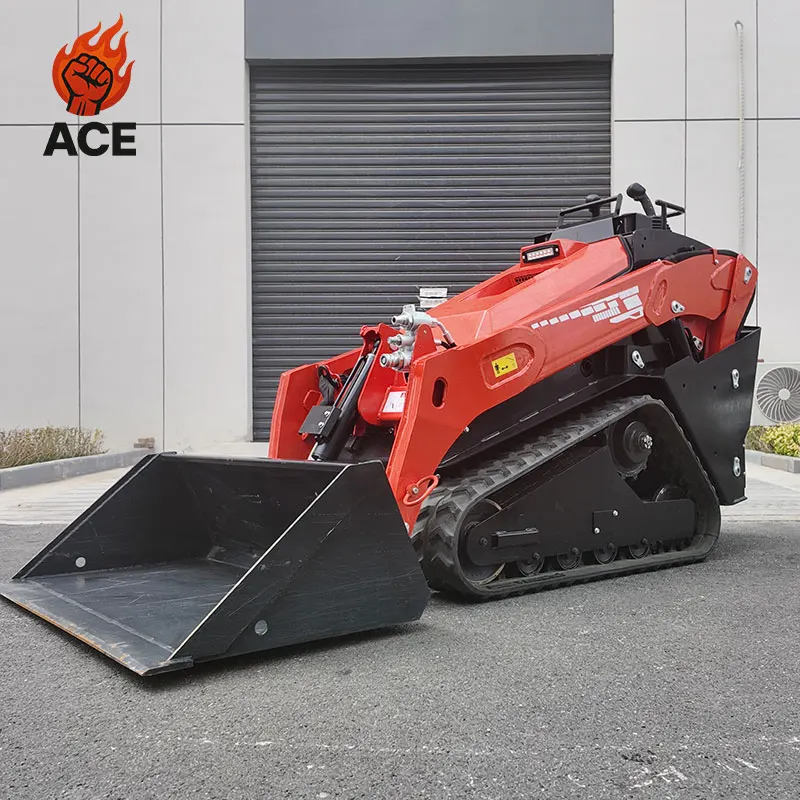 

customized color crawler skid steer loader farm earth-moving machinery mini skid steer loader ERUO5 CE mini skid steer loader