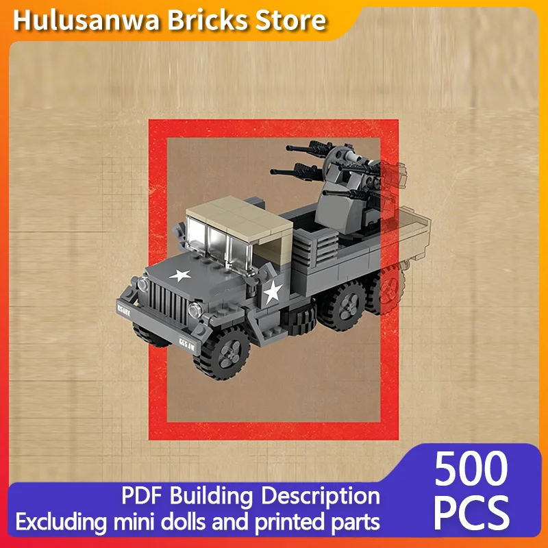 

Модель тяжелого военного грузовика MOC, конструктор из строительных блоков, военная техника, модульная технология, подарки, праздничный набор для сборки, детские игрушки