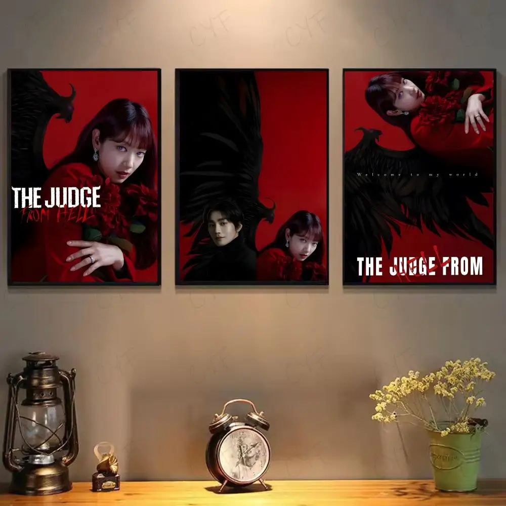 تلفزيون t-The j-Judge من الجحيم ملصق ورقي مطبوع لغرفة المعيشة وغرفة النوم ومدخل البار والمقهى لوحة فنية للديكور
