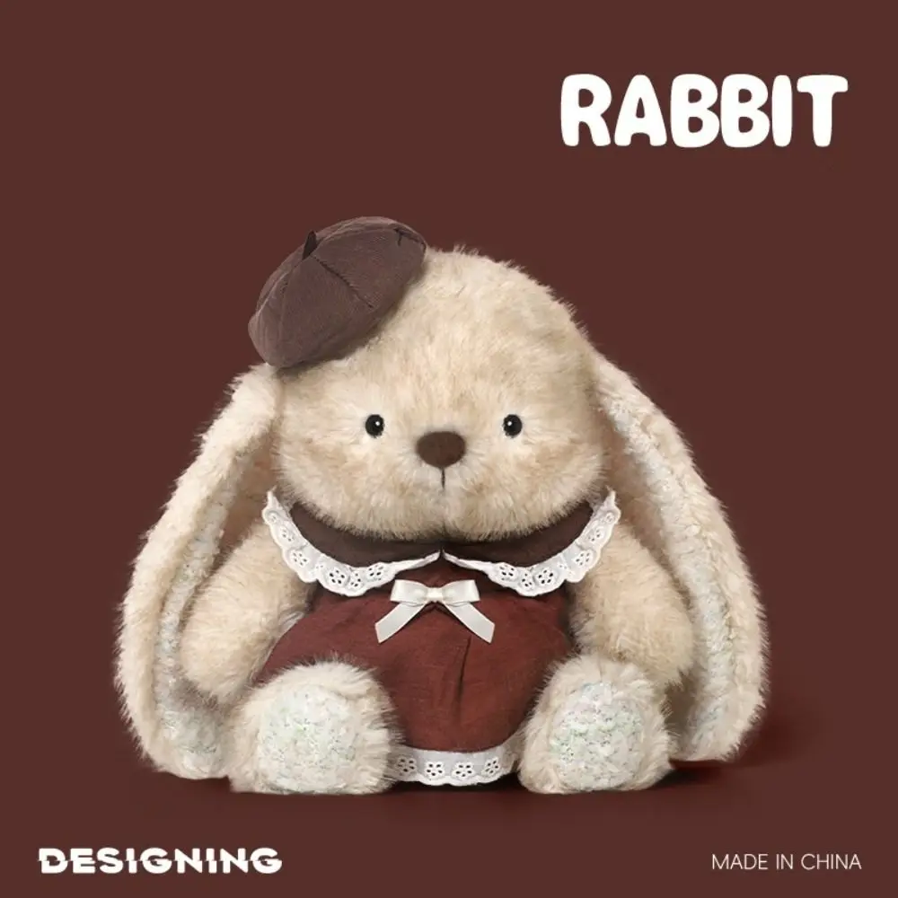 

Elegant Stuffed Animal Walnut Rabbit Comfortable Sleeping Pillow Bunny 35cm Bedroom Decoration Stuffed Rabbit Birthday Gifts