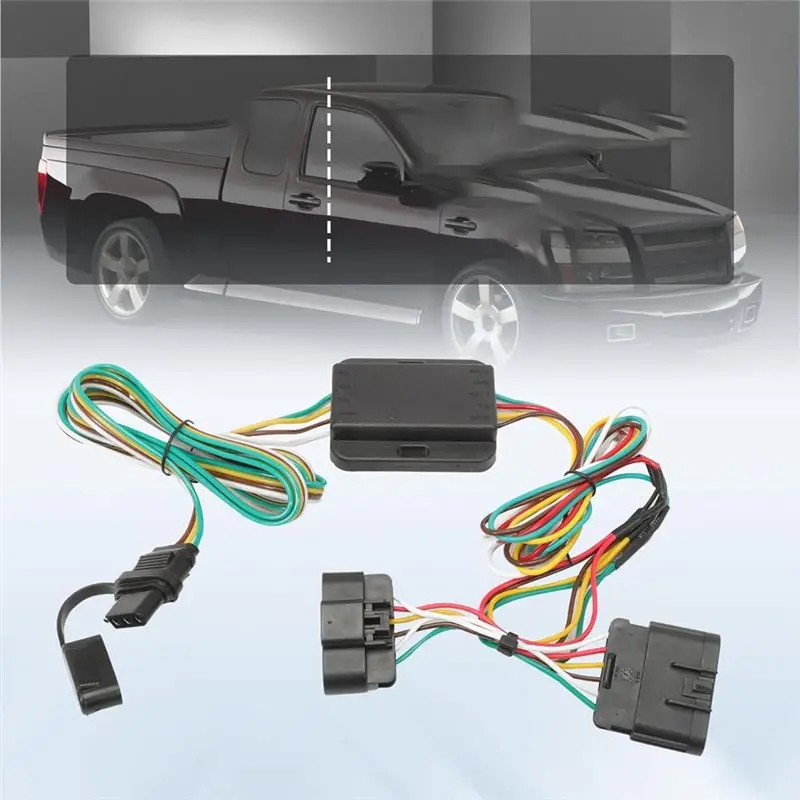 Compact For Colorado Canyon 2004-2012 4-Way Trailer Wiring Harness Flat Output For Isuzu I-280 I-290 I-350 I-370 2006-2008, 5551