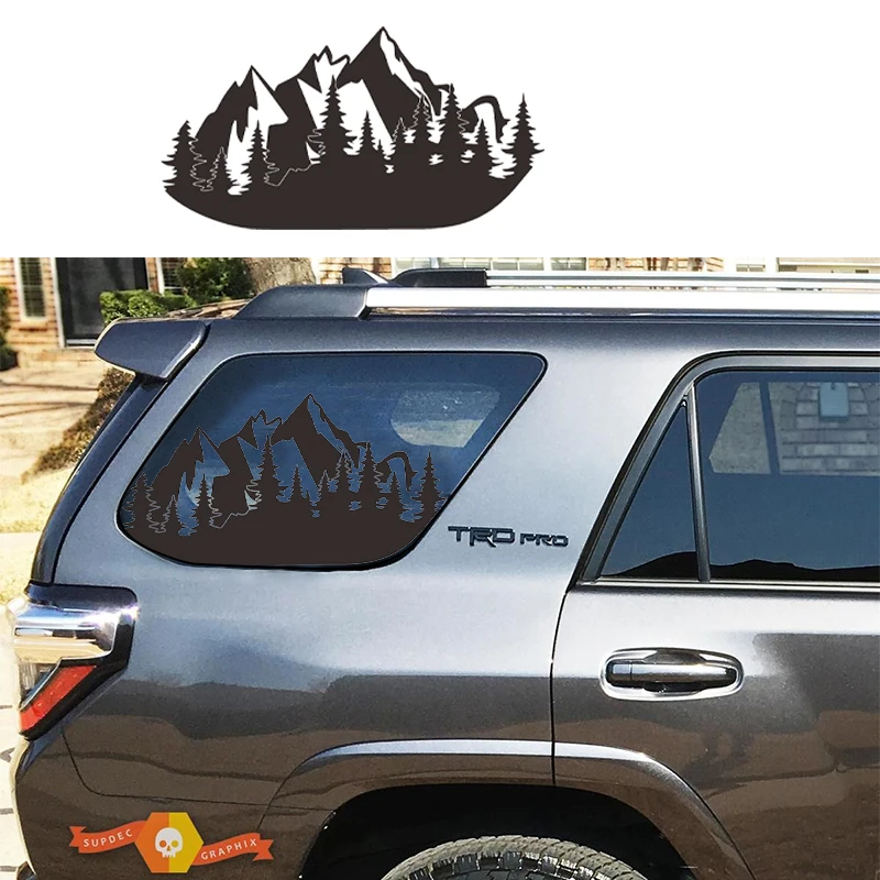 Car Side Window Mountain Deep Forest Off road Decoration Sticker Cover Sticker FOR 4RUNNER External Accessories Car Sticker