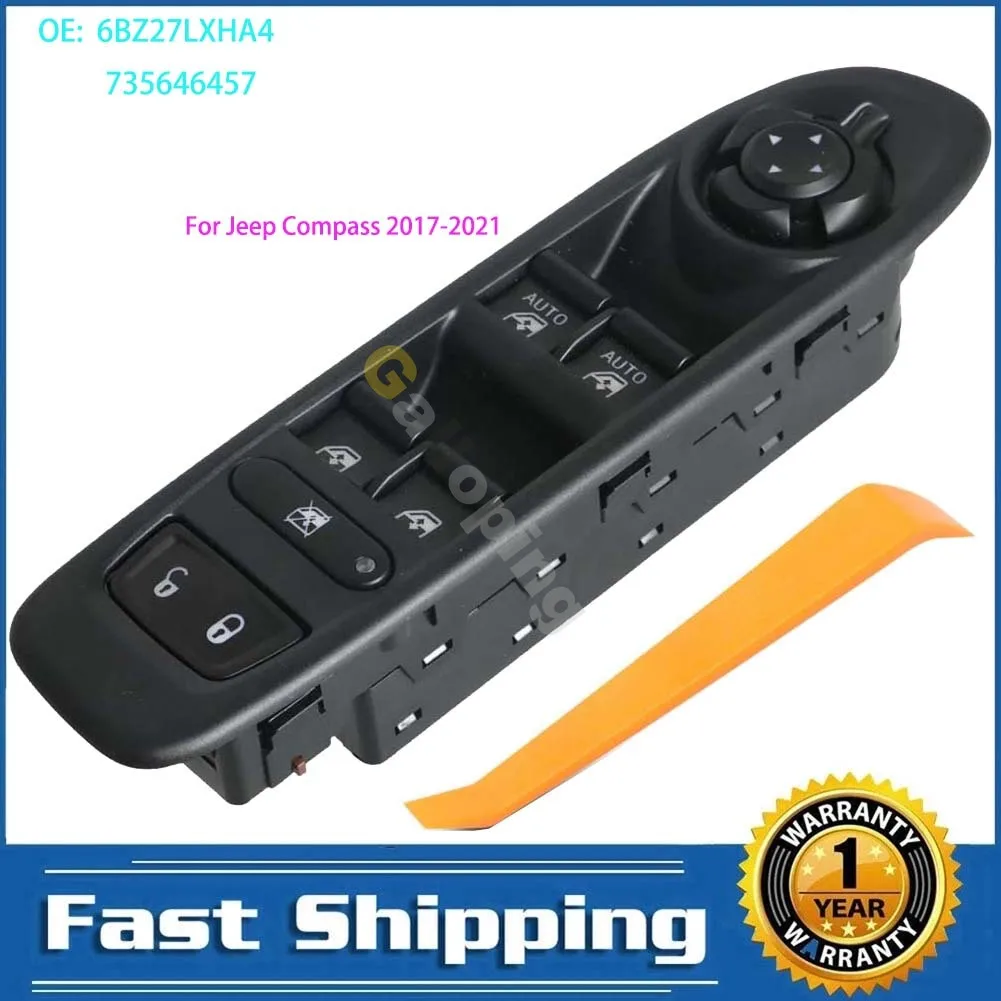 Front Left Driver Electric Window Switch Glass Lifter Button For Jeep Compass 2017 - 2021 Car Accessories 6BZ27LXHAA 735646457