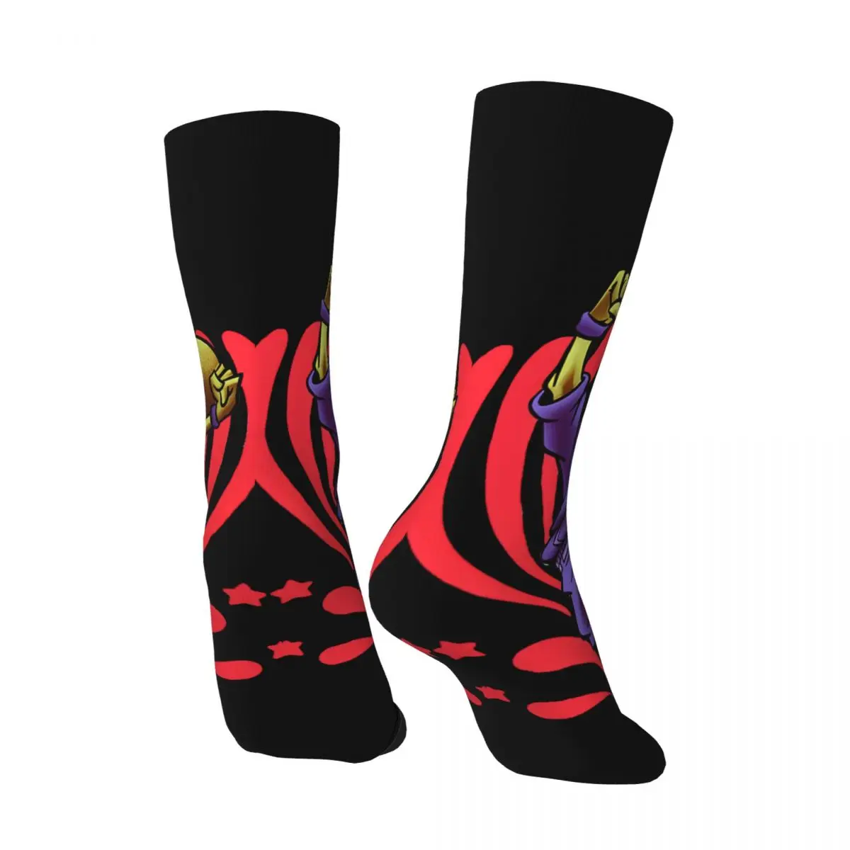 Retro Funny Men's compression Socks Unisex A-Alien Basketball Street Style Seamless Printed Novelty Crew Sock