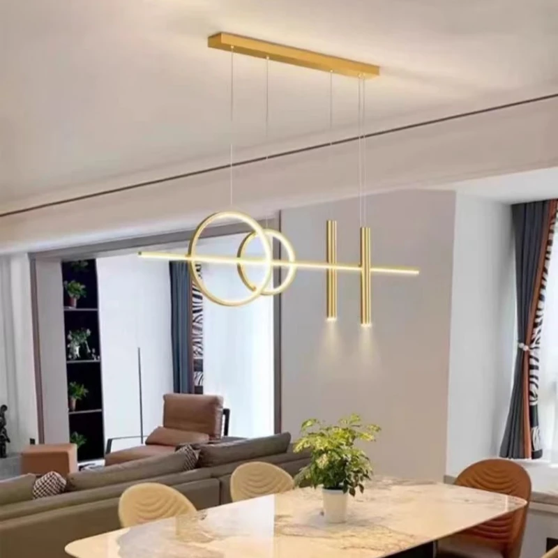 Lámpara colgante LED moderna para restaurante, accesorio de Luces de decoración con Focos, candelabro de mesa de Bar, cafetería atmosférica Simple