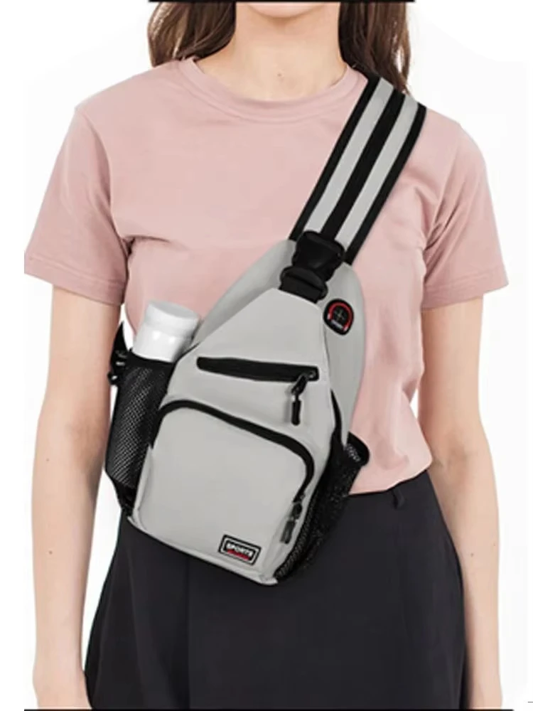 Bolso de pecho informal con múltiples bolsillos, bolso cruzado tipo bandolera a la moda para hombres y mujeres, mochila de hombro impermeable para viajes diarios
