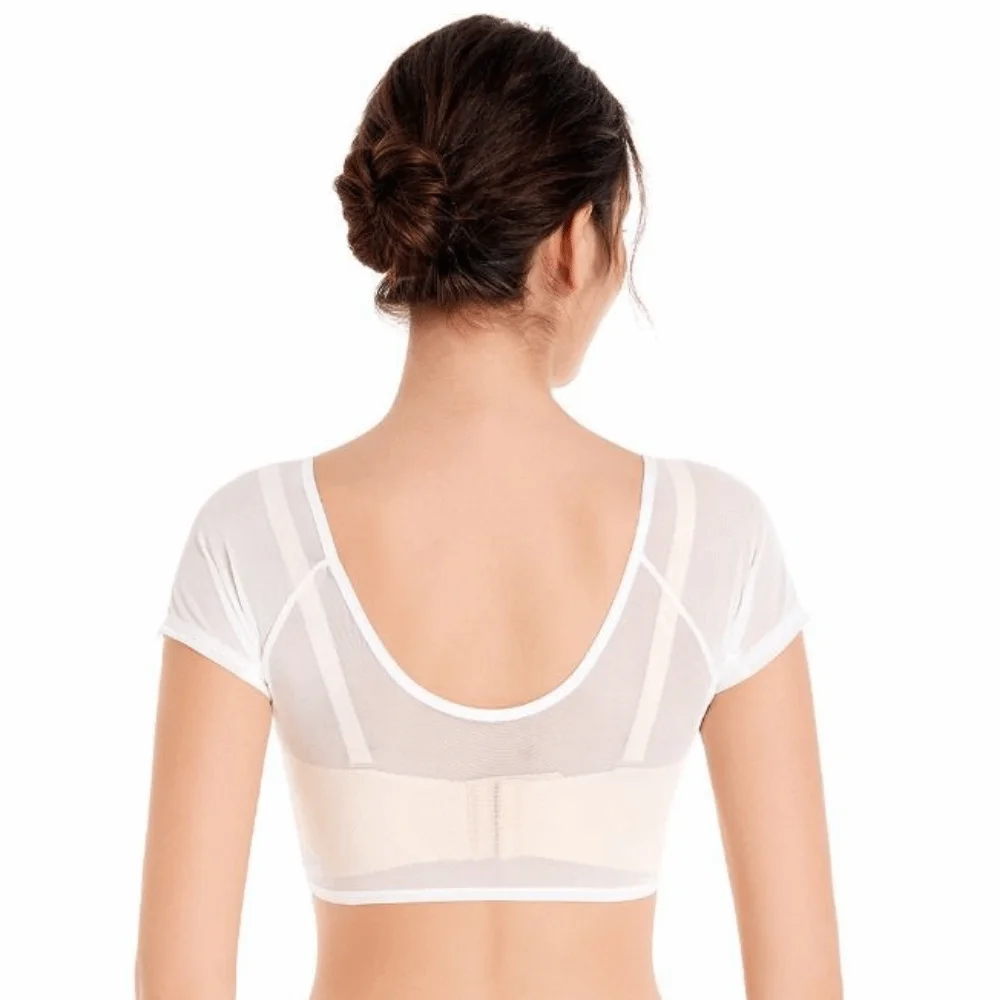 Waschbare T-Shirt-förmige Schweißpads, wiederverwendbare ultradünne Achselpflege-Pads, elastische Mesh-Unterarm-Schweißpads für Kleidung. – Detail 2