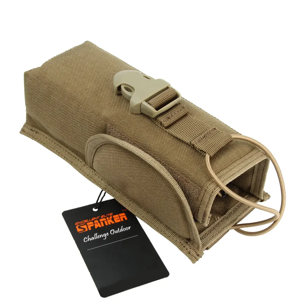 Tactical Radio Pouch Molle Walkie Talkie Pouch Flashlight Holder Pocket Portable Interphone Holster Hunting Carry Bag