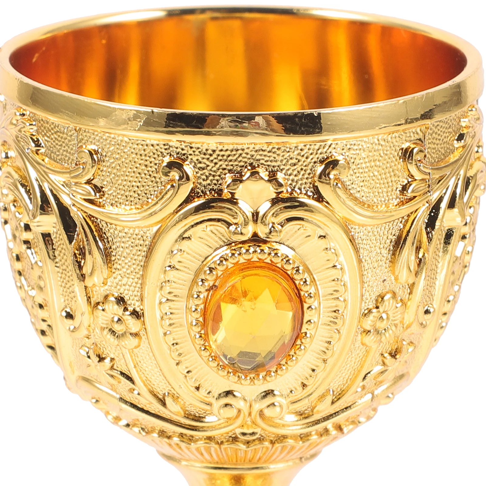 

Retro 30ml Cup Vintage Glass Goblet Golden Creative Home Use Reusable Small Suitable Whiskey Liquor Cup Tea