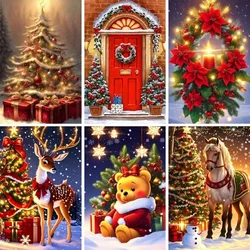 5D Diamond Painting Kits for Adults,Christmas Tree, Paint with Diamonds Art Deer,Full Drill,Rhinestone Craft,Wall Decor