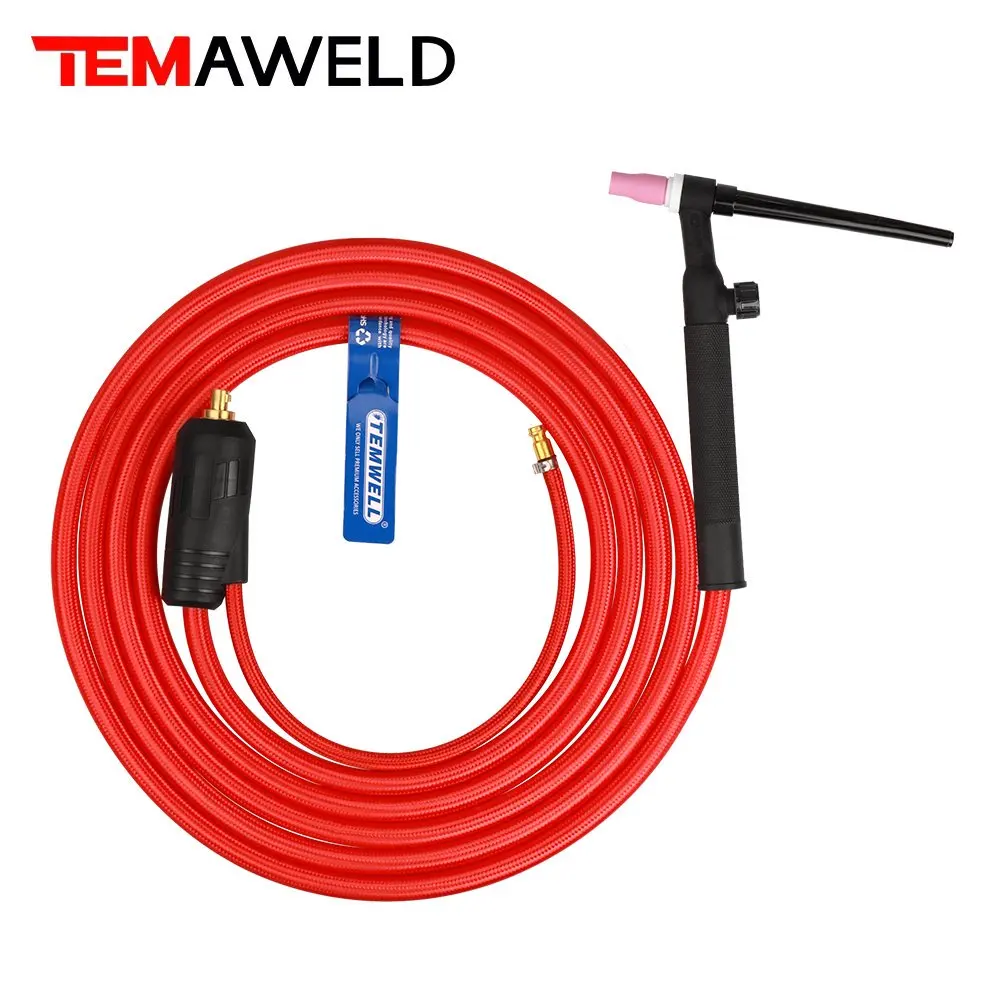 Bild 3: Professionelle WP17 WP17FV Schweißerpistole WIG-Schweißbrenner 150 A 3 m weicher Schlauch flexibles Gasventil Schnellanschluss DKJ10-25 35-50