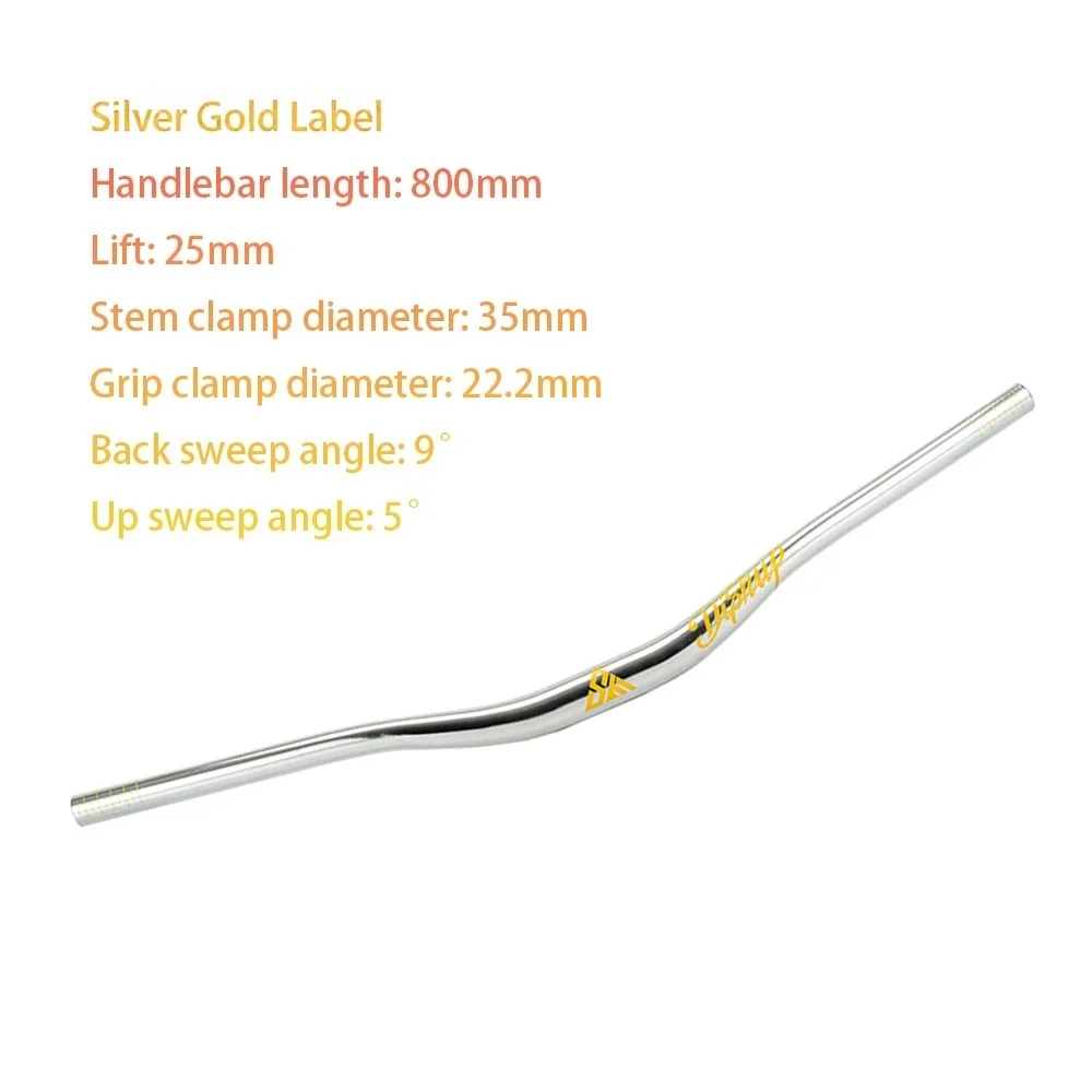 SEMYT 780/800mm Mountainbike-Lenker, 31,8/35mm Durchmesser, Aluminiumlegierung Lenker für Downhill-Biking und Offroad-Strecken