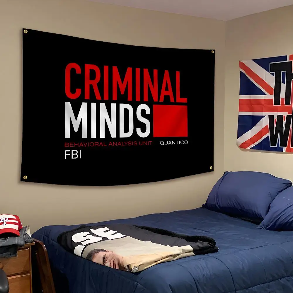 Series Criminal Minds Reid Garcia BAU Flags Banner Wall Hanging Decor Personality For Party Bedroom Outdoor Hogar Bedside