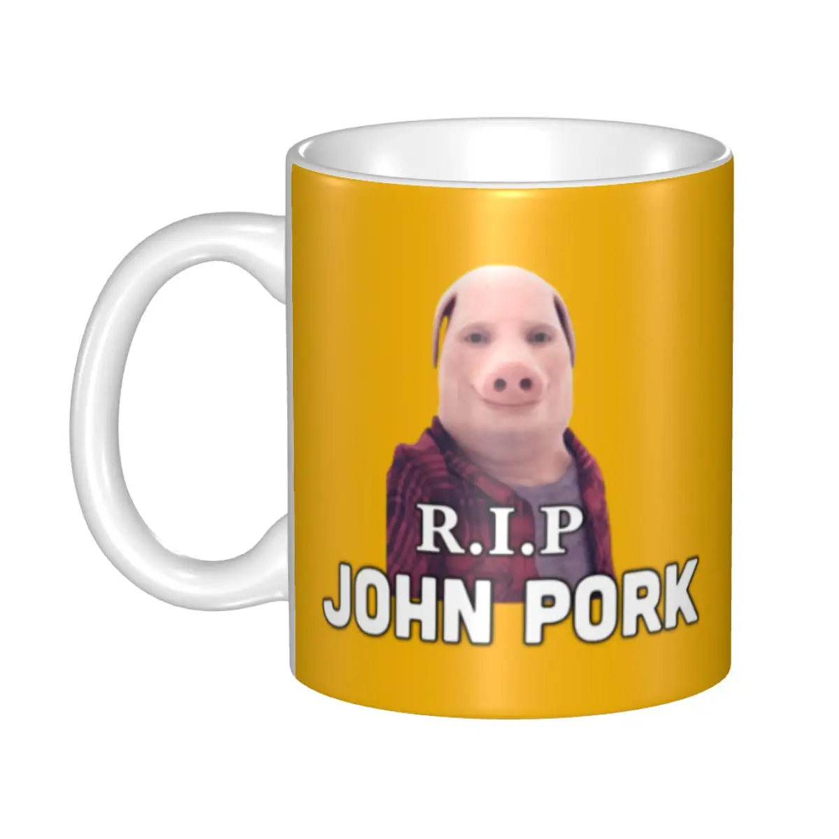 Personalized John Pork John Pork Is Calling Mugs DIY Ceramic Milk Tea Coffee Cup