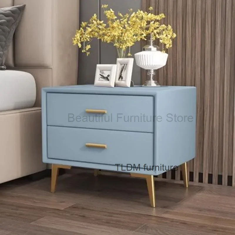 

Aesthetic White Nightstand Bedside Storage Cabinet Luxury Minimalist Nightstands Organizer Wooden Tables De Nuit Home Furniture