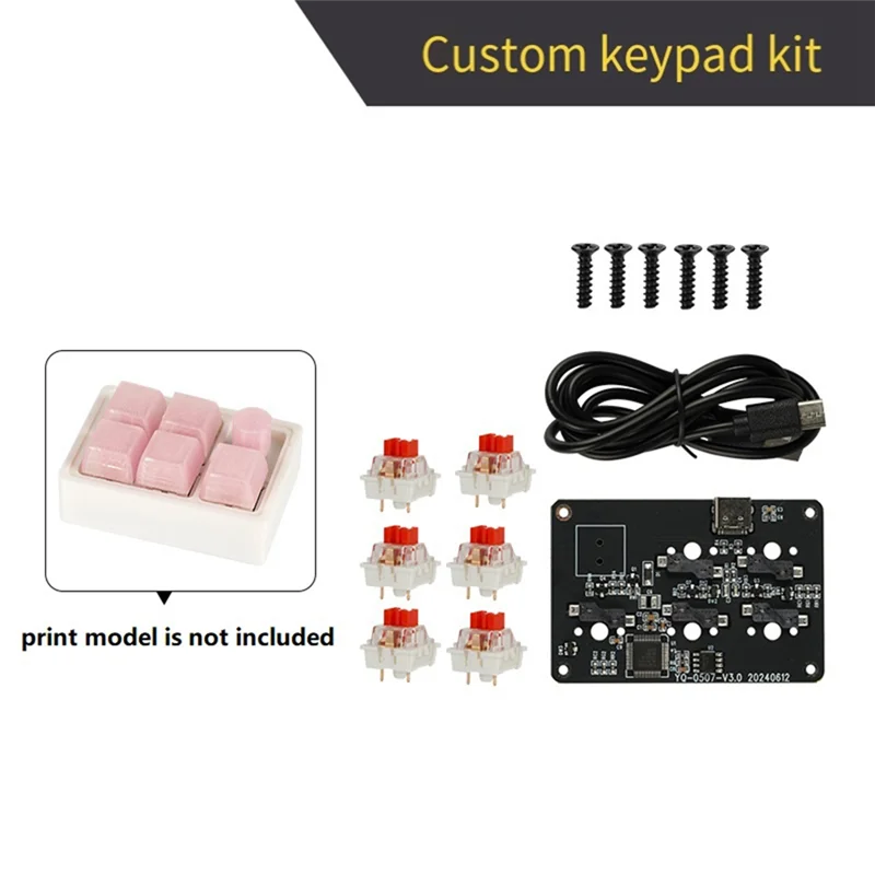 

DIY 3D Printing Mini Keyboards Kit DIY Mechanical Keyboard Button Customized, Print Model Is Not Included, For Win