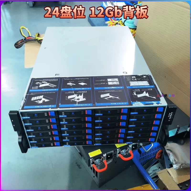 4U 8U Rackmount Serverchassis 24 36 48 Baai Hoge Dichtheid Opslag Enterprise 80% nieuw - afbeelding 1