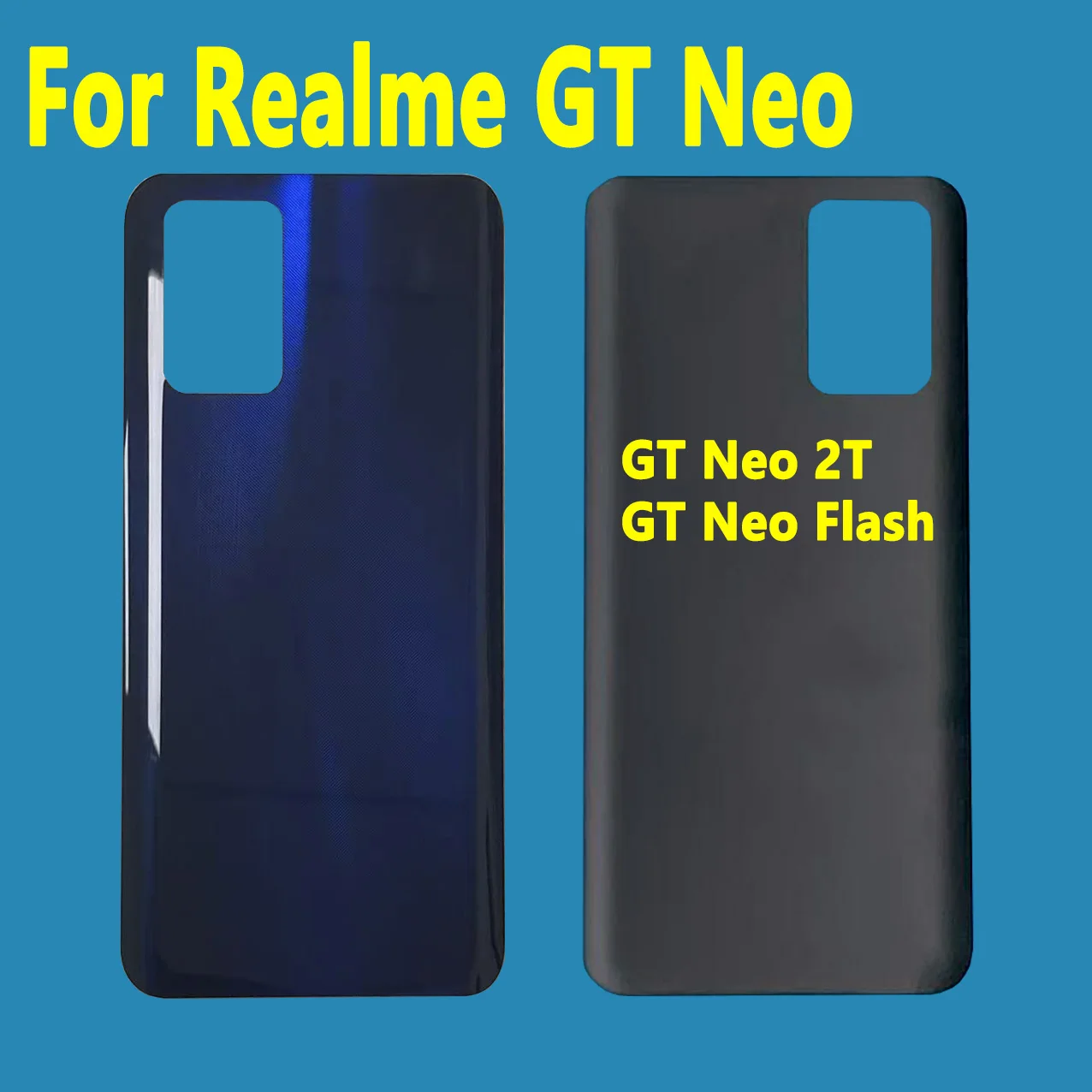 

Копия задней крышки для Realme GT Neo Заднее стекло, совместимое с Realme GT Neo 2T / GT Neo Flash, крышка батарейного отсека, стекло без клея