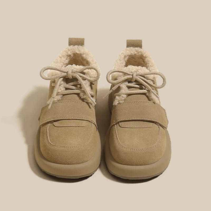 2023 nuovi stivali da donna autunno inverno caldo peluche suola in gomma Sneakers da donna moda ragazze stivali mocassini