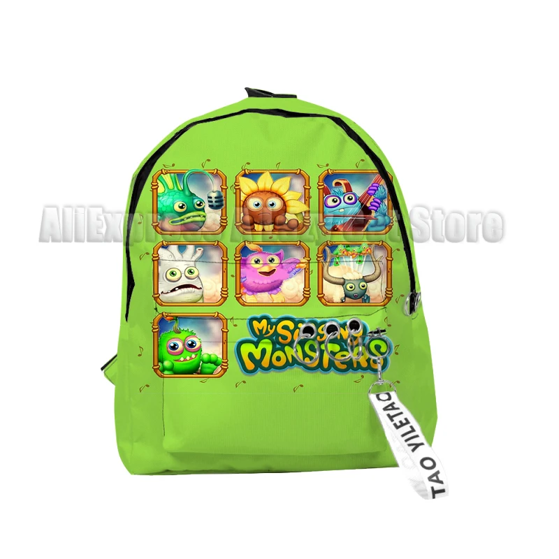 Cartoon My Singing Monsters zaino farcito Horror Game adolescenti maschio femmina bambini zainetto studenti ragazzi ragazze zaino