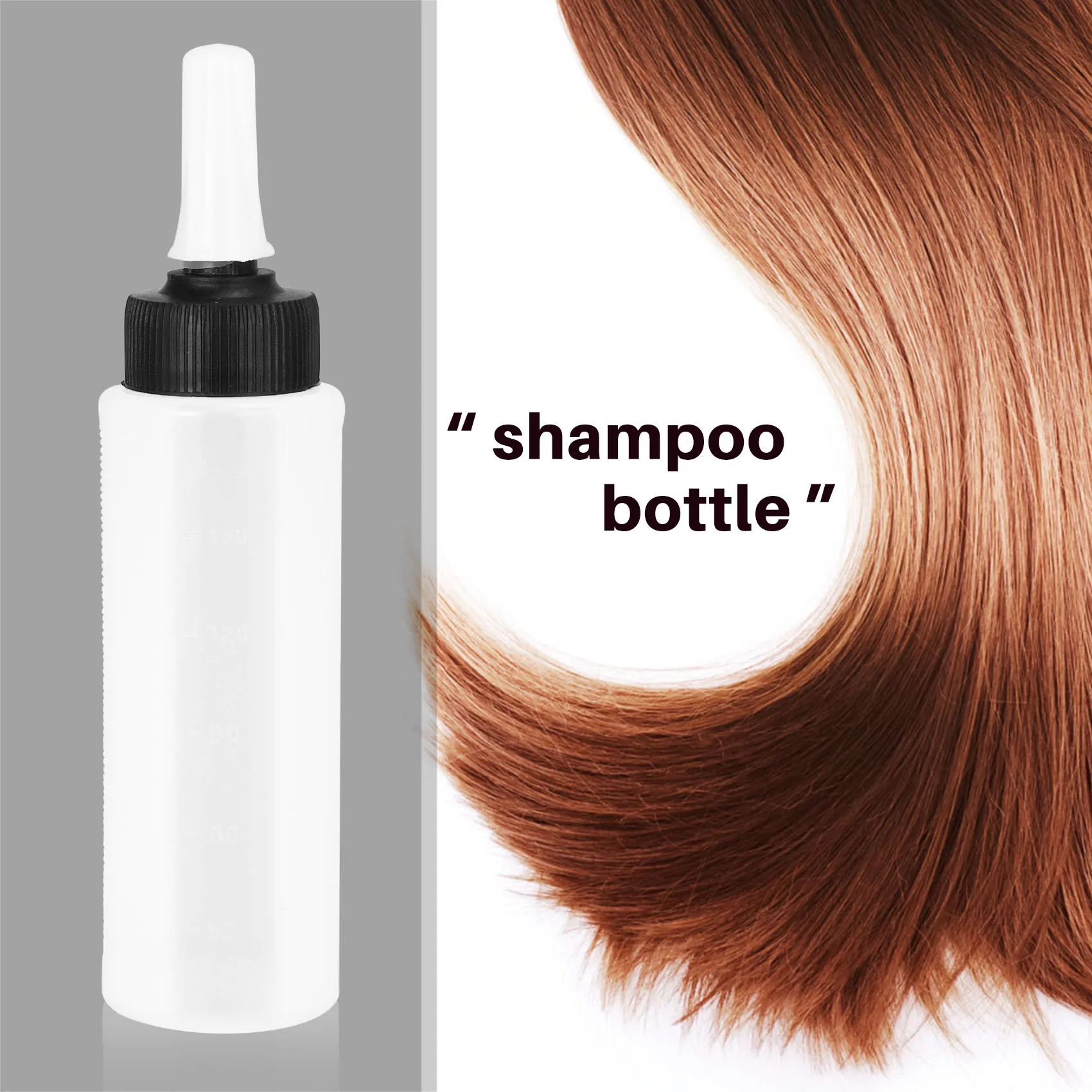 150ml Salon Hair Color Measuring Applicator Bottle Scale Hairdressing Tool