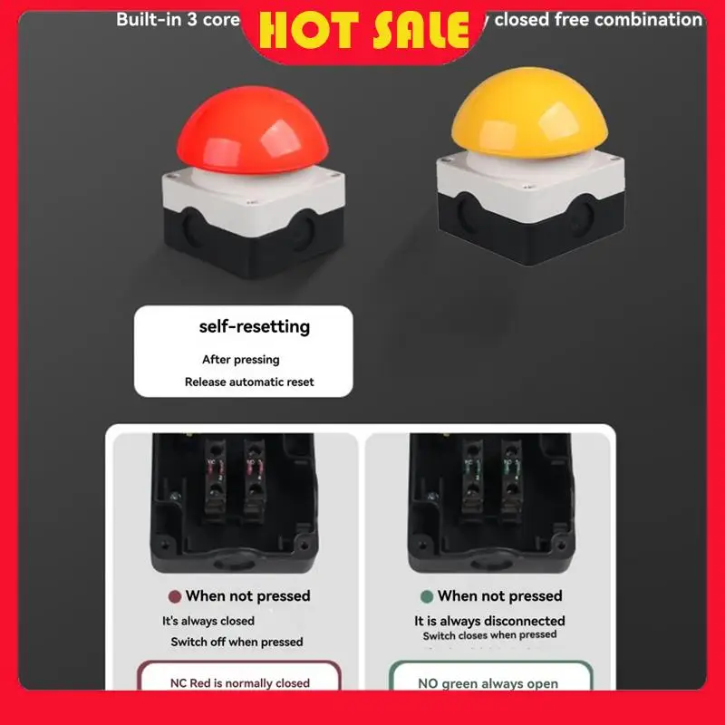 

Needful Emergency Stop Foot Switch 1NO+1NC Mushroom Button Waterproof Self-Reset Switch Manual Foot Switch