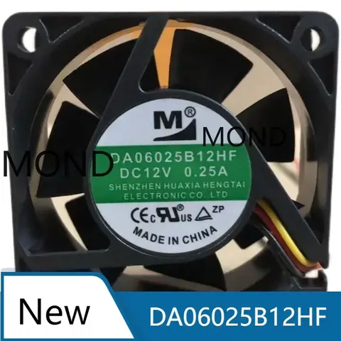 하이 에어 사일런트 CPU 전원 공급 장치 인버터 쿨러, 서버 냉각 선풍기, DA06025B12HF, 선풍기 12V, 0.25A, 6cm 6025, 60x60x20mm, 신제품