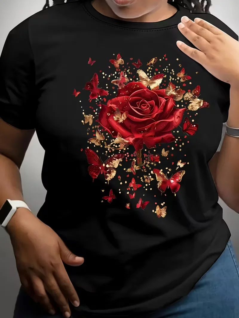 Kaos Lengan Pendek Unisex Motif Huruf Baru 2025, Tren Fashion Jalanan, Katun Murni, Kerah Bulat