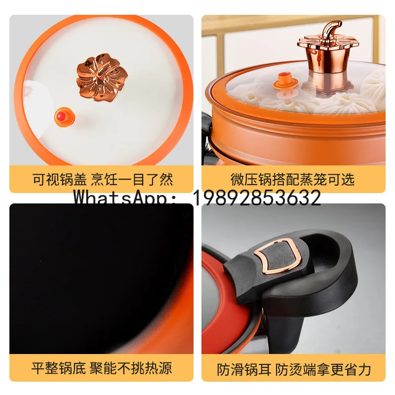 Pumpkin pot 8 liters large capacity micro-pressure cooking soup pot with steamer pumpkin soup
