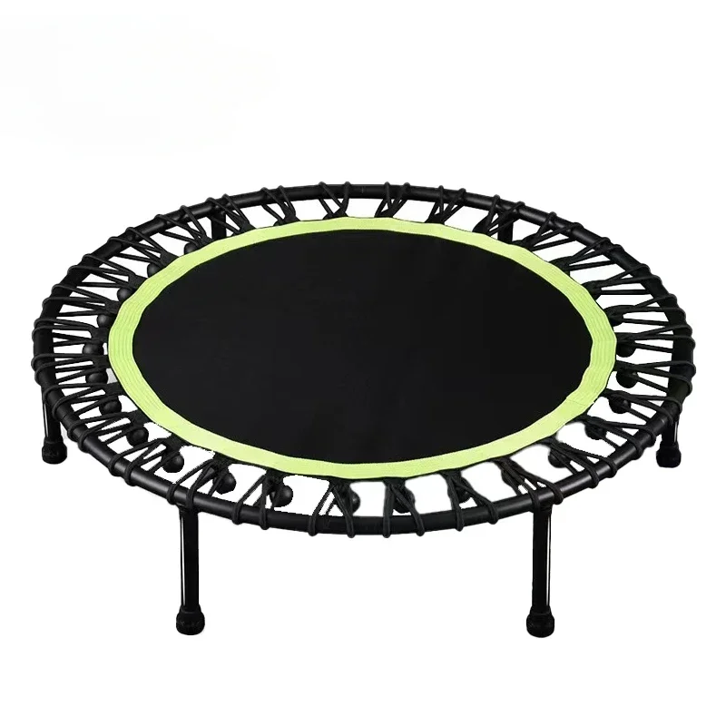 Outdoor folding mini trampoline Adjustable bounce practice trampoline with handrails