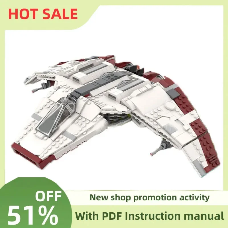 

New 555Pcs Famous Star Battle Movie Moc V Wing Airspeeder Diy Creative Ideas Kid Toy Birthday Gift Technology Building Blocks