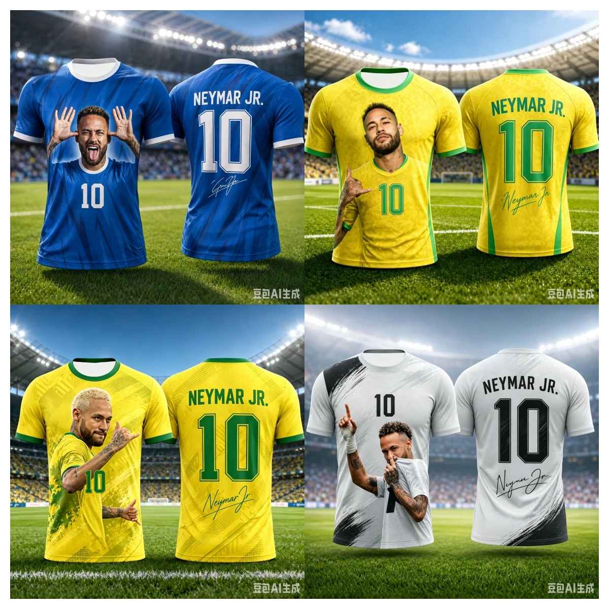 Summer Unisex Neymar Fan Tee 2026 Soccer Match Cheer Clothes Classic Jersey For Adults And Children Match Day Outfit