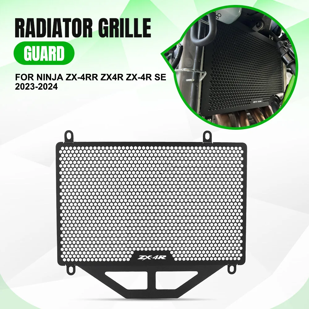 

For Kawasaki Ninja ZX-4RR ZX4R ZX-4R SE 2023-2024 Motorcycle Radiator Guard Protector Grille Grill Cover Water Tank Protection