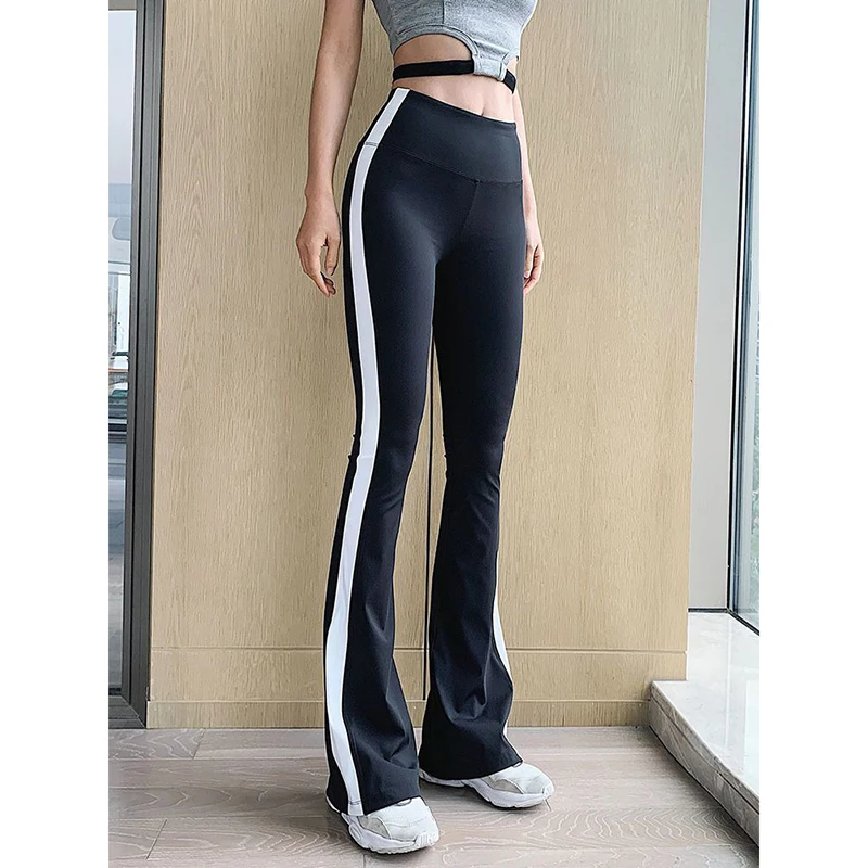 Summer stretch slimming floor length flared pants are versatile, casual and fashionable for wearing yoga pants