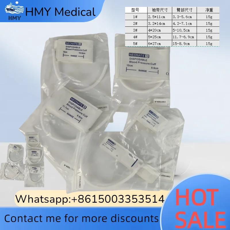 

Disposable pet blood pressure monitor TPU nylon non capsule cuff animal blood pressure cuff NO.1-NO.5