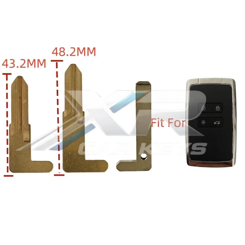 

VA2/VAC102 Для Renault Espace Megane Talisman Kadjar: Заготовка аварийного ключа-карты с 4 кнопками, незаготовленная, малая лопасть ключа