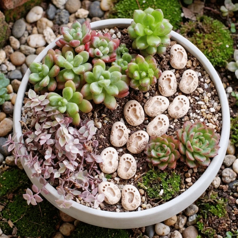 20PCS Resin Footprint Stepping Stones Decorative Realistic Texture Footprint Paving Stones Small