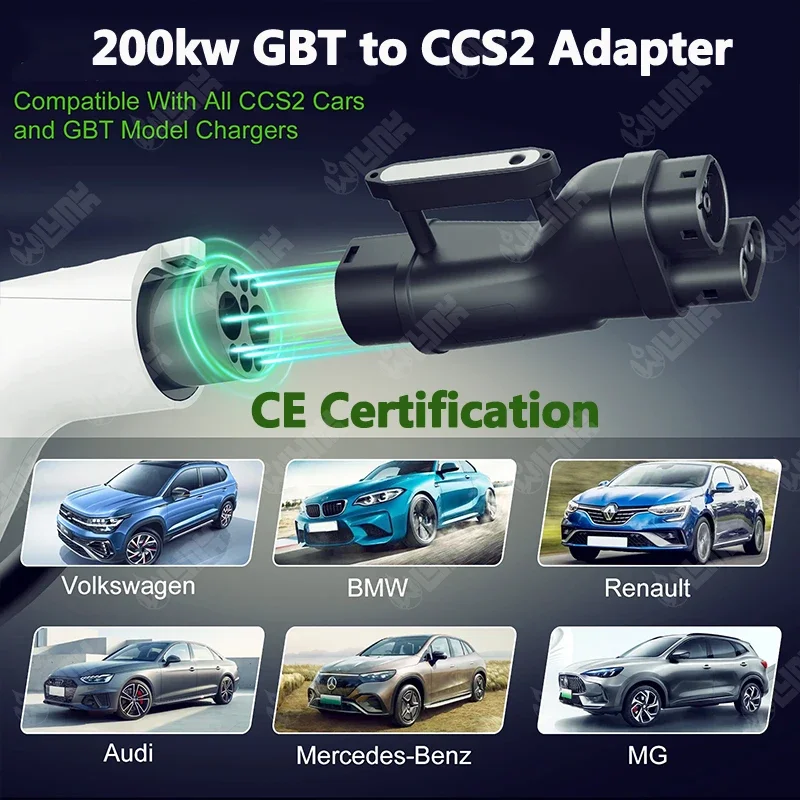 Evse EV Charging Connector Portable Ev Charger Adapter Electric Vehicle Car DC GBT To CCS2 Adapter