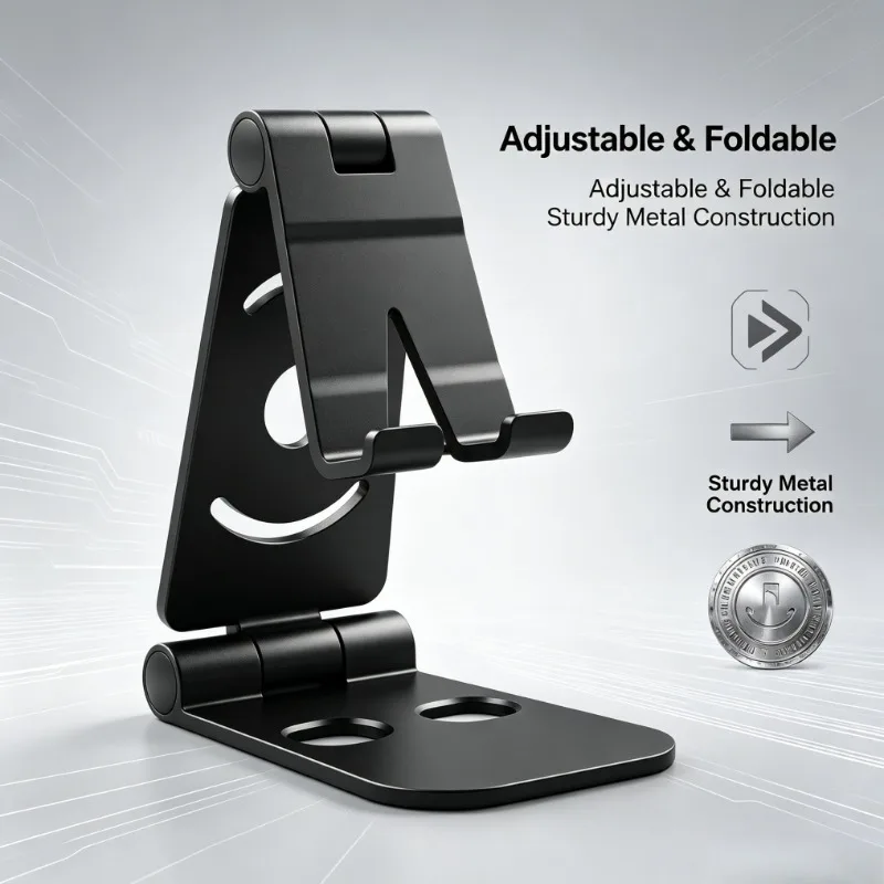 Ultra-Stable Anti-S Foldable Phone Stand Adjustable Angle Portable Desktop Holder For iPhone Android Tablet Home Office Daily