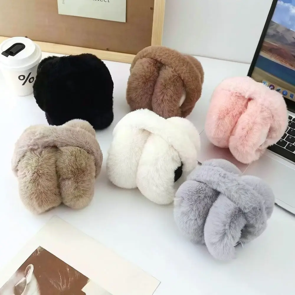 Soft Plush Ear Warmers For For Tingman Foldable Earmuffs Unisex Winter Outdoor Ear Covers Thermal Protection Windproof Headwear