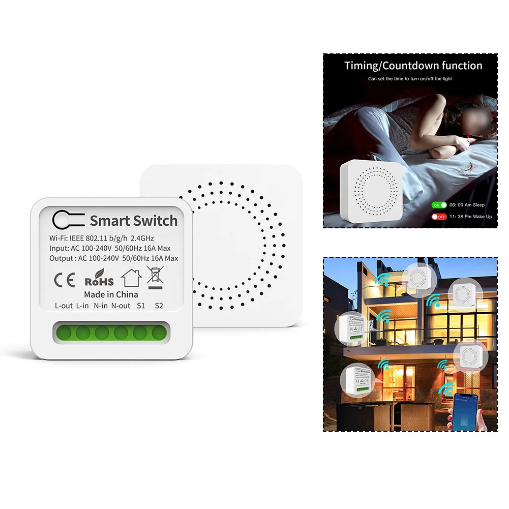 Pièces d'équipement solaire de haute qualité pour Tuya, WiFi Smart Switch, télécommande, commande vocale, 2 voies, interrupteur technique