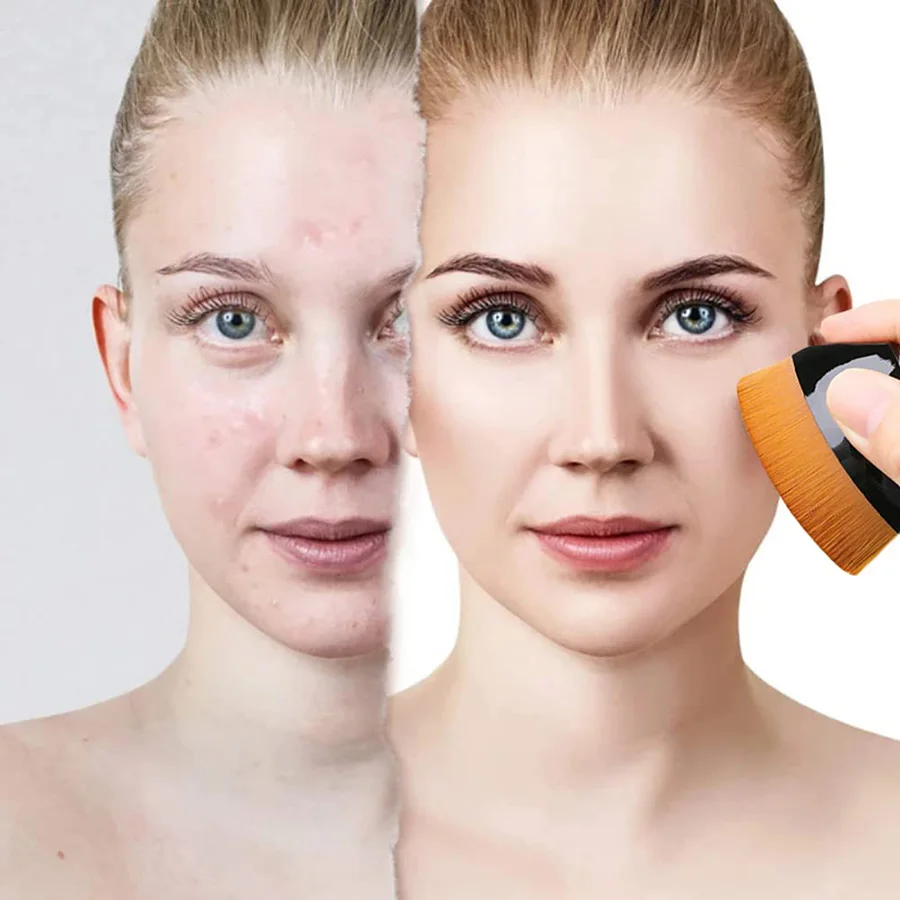 كريم أساس لا تشوبه شائبة لفرشاة المكياج السائلة المحمولة الجمال المهنية كبيرة لينة قاعدة الوجه أحمر الخدود فرش شعيرات الإناث #3