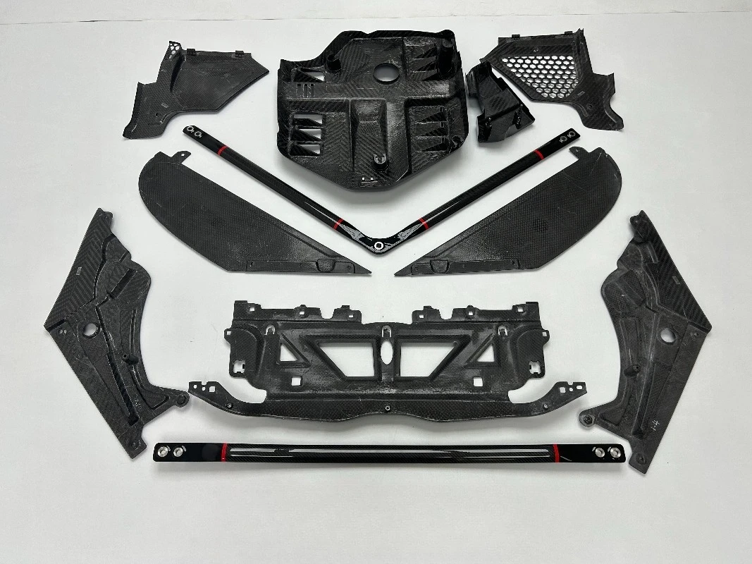 Dry Carbon Fiber  Interior Kit  Engine Hatch Cover 7PCS Replacement Kit for G80 M3 G82 M4 G83 G87 M2 S58 Engine 2021+