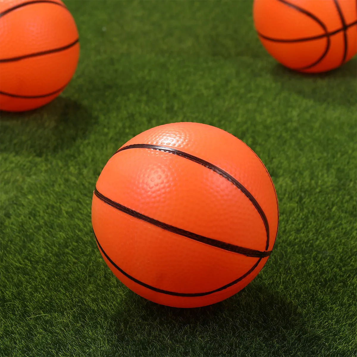 3Pcs Inflatable Basketball Set 4 Inch PVC Red Orange Includes Inflator Indoor Outdoor Fun Sports Balls Kids Adults Beach Sports